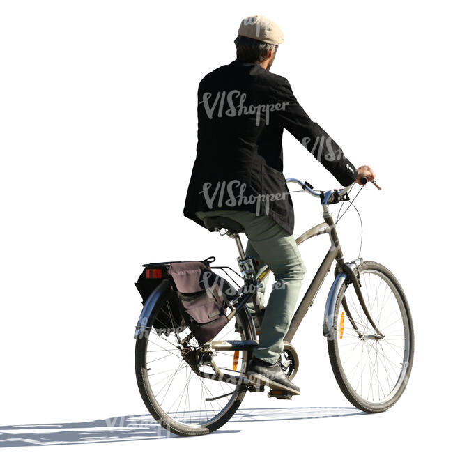 backlit man riding a bike