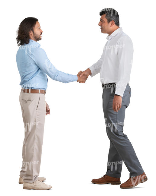 two middle east businessmen shaking hands
