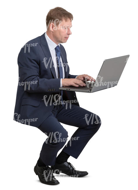 businessman working with a laptop