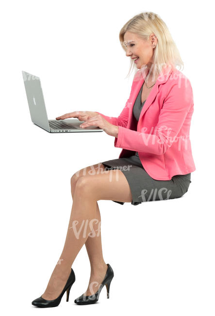 woman working behind an office desk