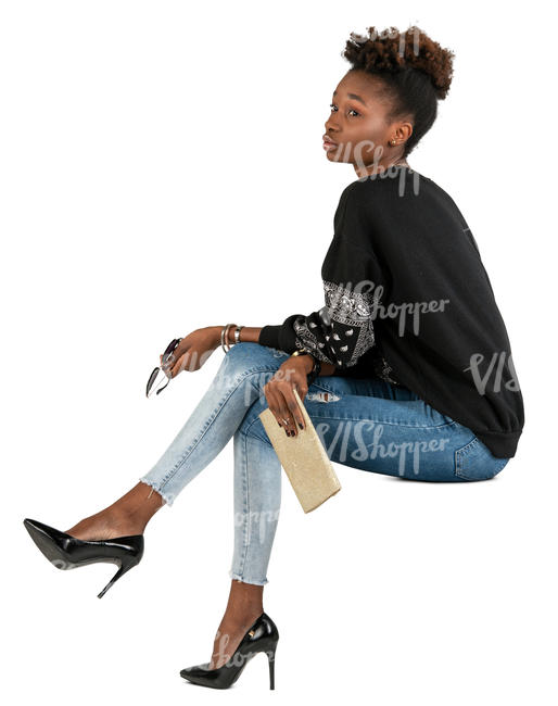 black woman sitting