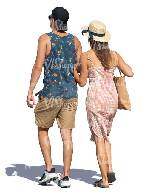 couple walking arm in arm