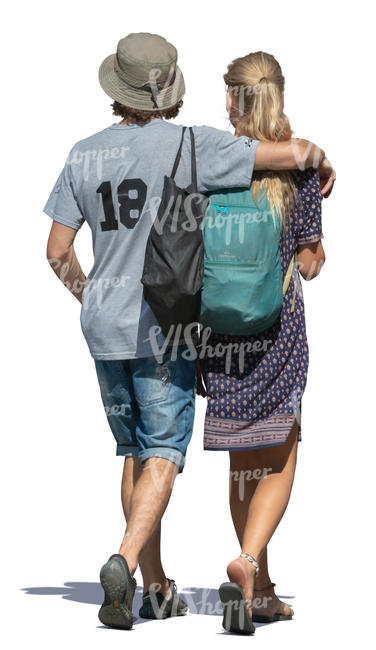 youg couple walking