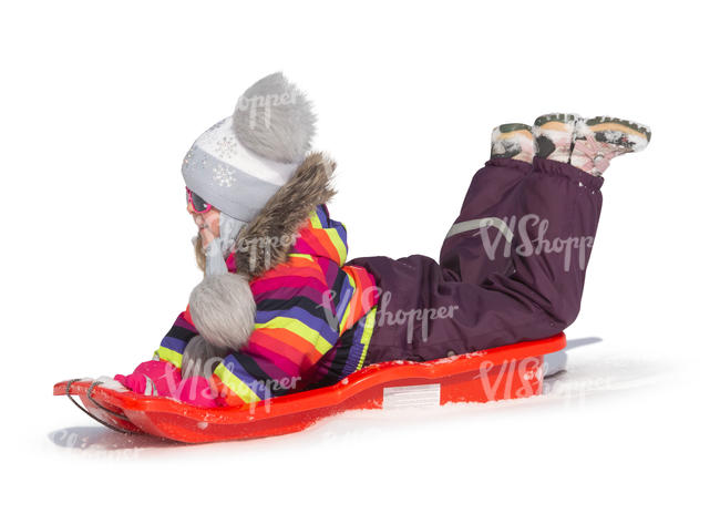 little girl sleighing