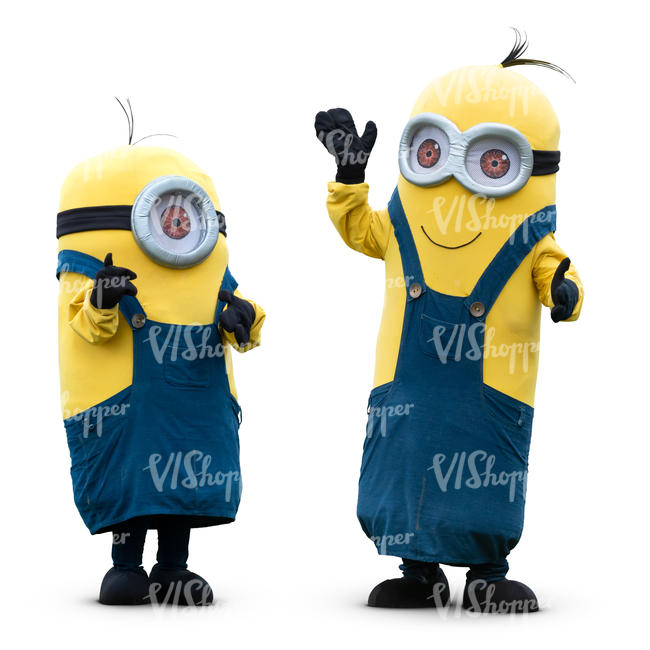 two minions standing