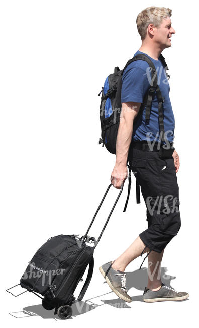 man walking with lots of bags