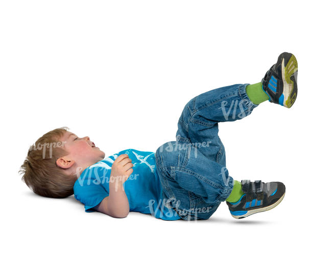 little boy playing on the floor