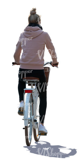 backlit cyclist