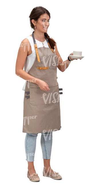 waitress serving coffee