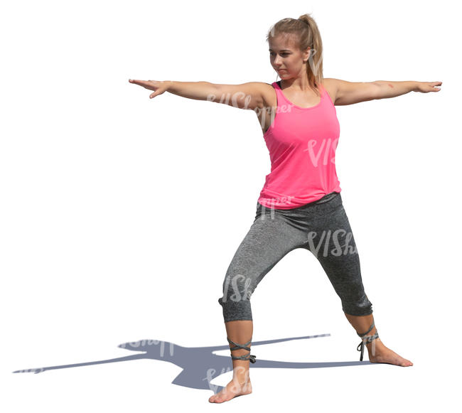 woman doing yoga exercises