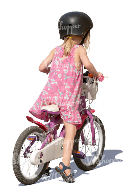 little girl riding a bike