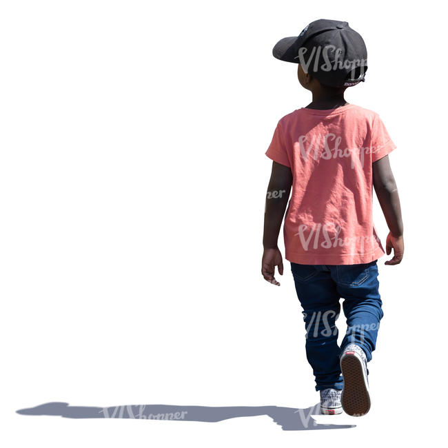 little black boy walking