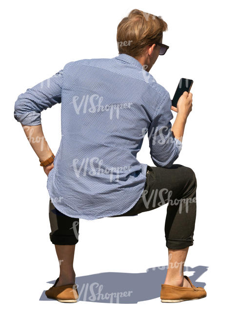 man sitting seen from behind