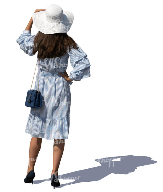 woman in a summer dress standing