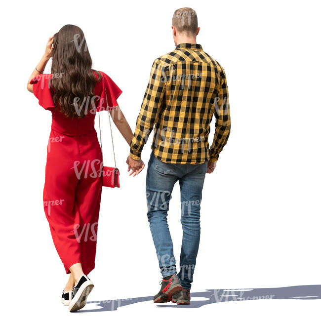 couple walking on a sunny day