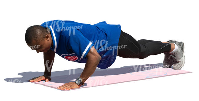 man doing pushups