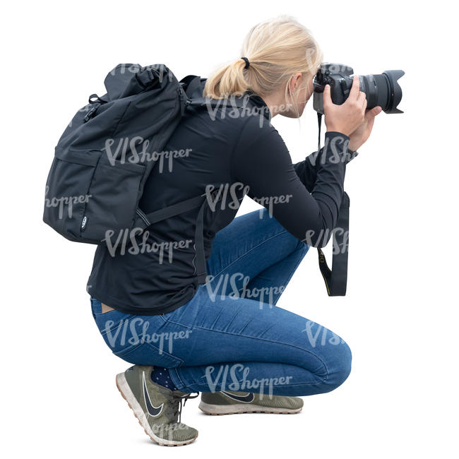 woman taking a picture with a camera