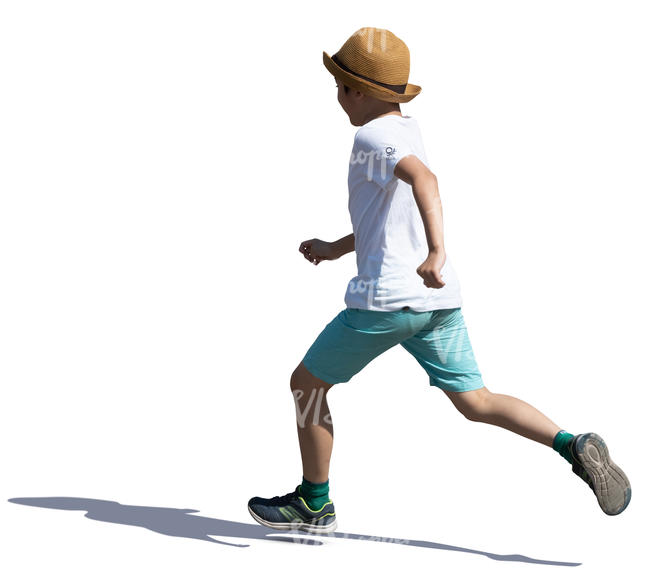 boy running on a summer day