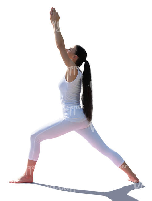 woman doing yoga exercises