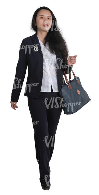 asian businesswoman walking