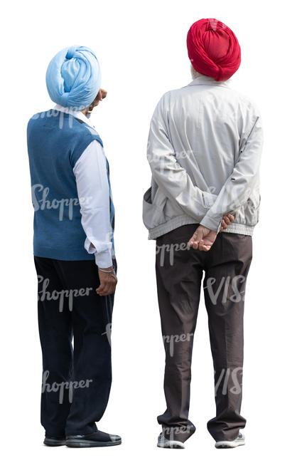 two sikh men standing