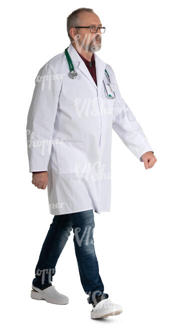 male doctor walking