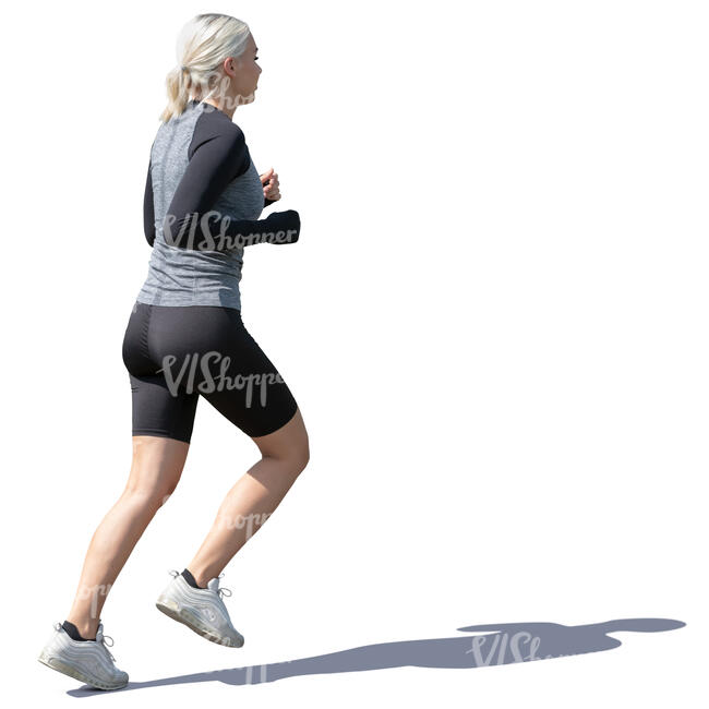 woman in a sports costume running
