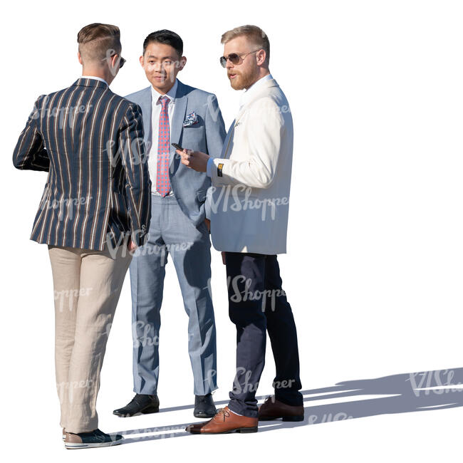 three fancy men talking