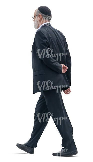 elderly jewish man walking