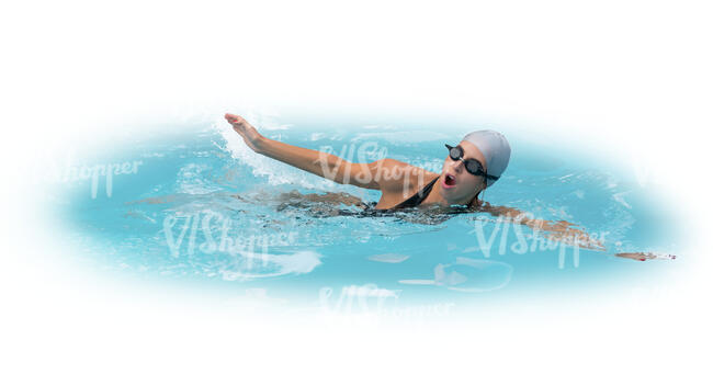 woman swimming