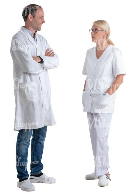 two doctors standing and talking