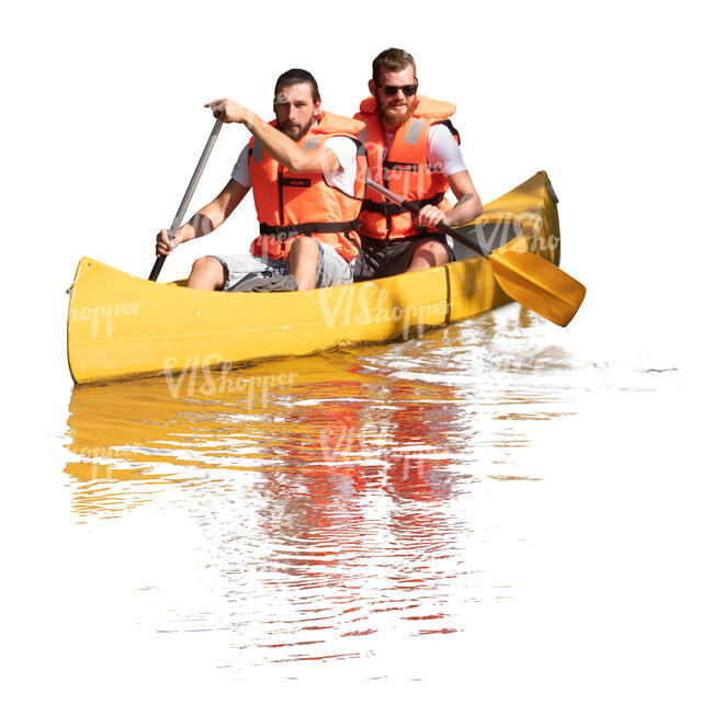 two men kayaking