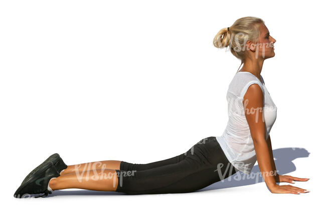 woman doing stretching exercises