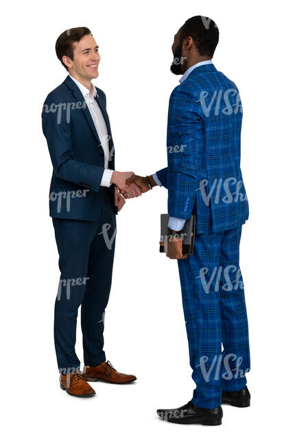 two young businessmen shaking hands