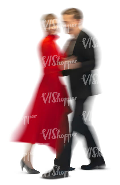 motion blur image of a couple dancing