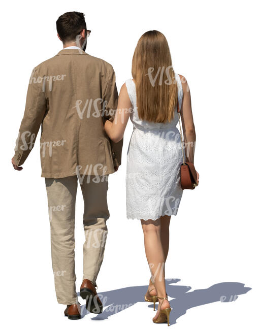 couple in summer clothes walking