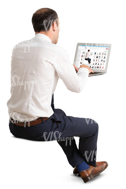 man working at a desk in office