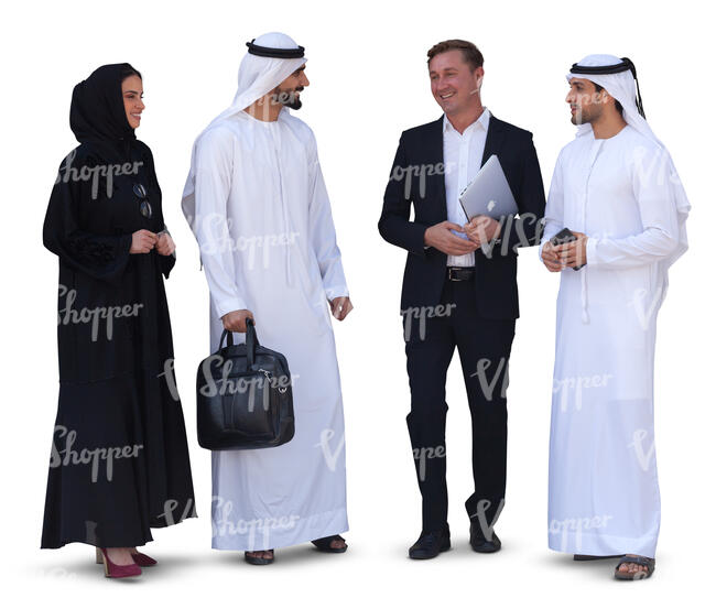 group of people in middle east having a business meeting