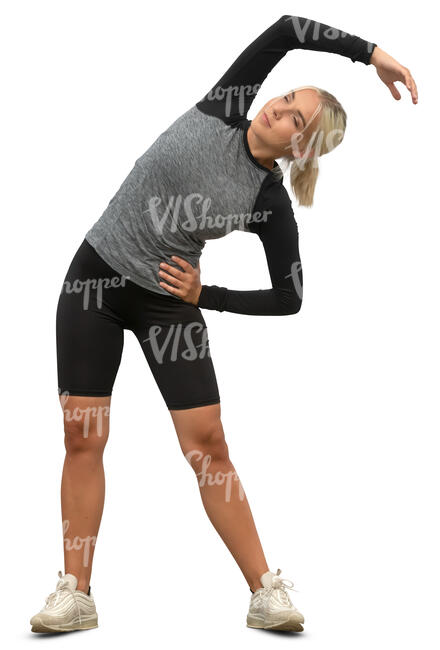 woman doing stretching exercises