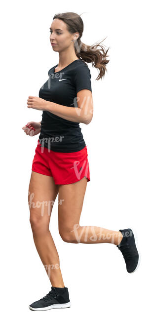 young woman jogging