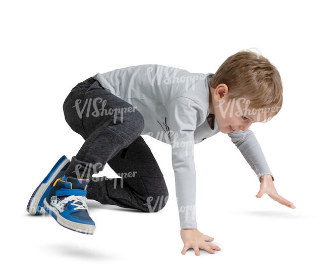 little boy playing on the floor