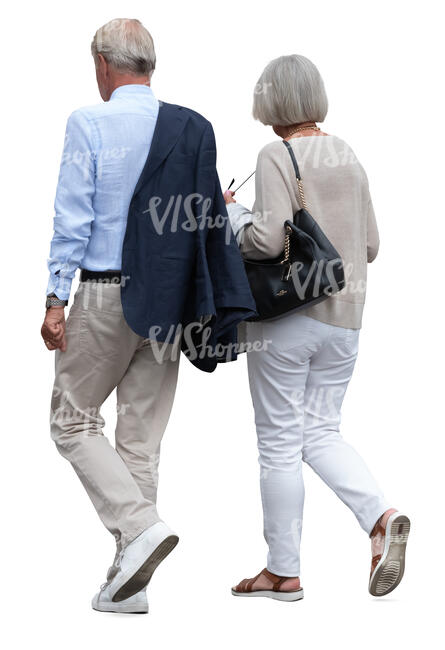 cut out elderly couple walking - VIShopper