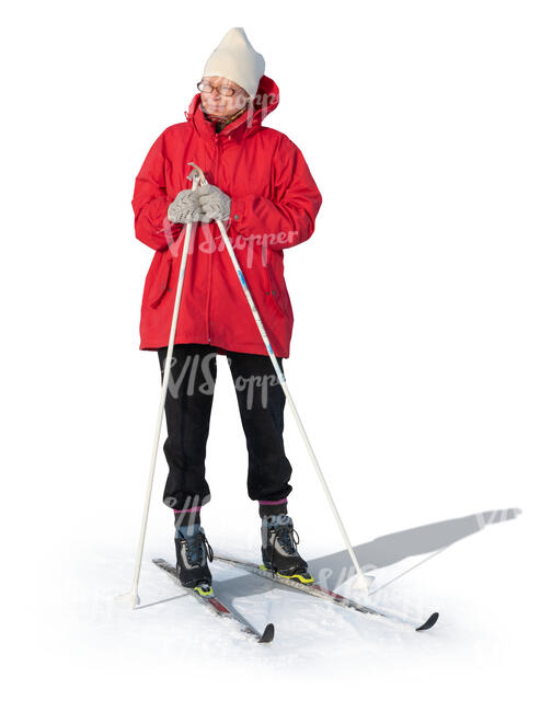 cut out woman skiing