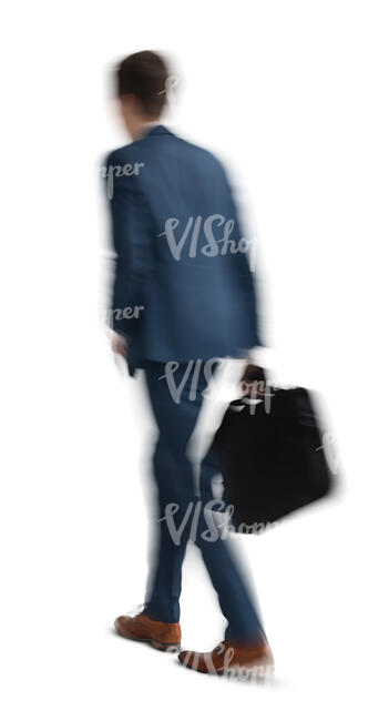 cut out motion blur man walking