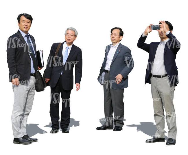 group of asian buinessmen standing