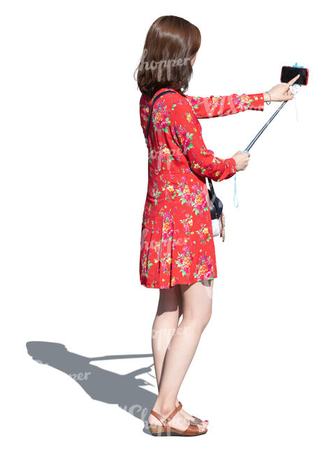 woman taking a selfie