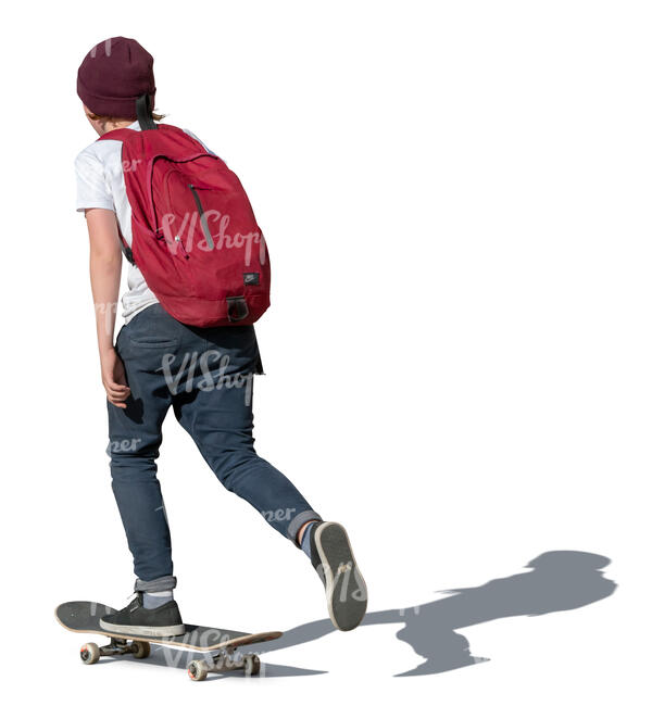 boy riding a skateboard