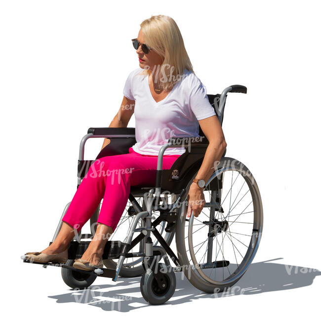 woman sitting in a wheel chair