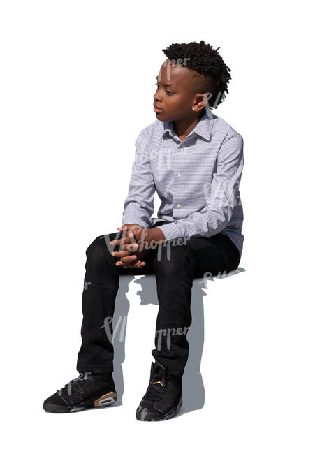 cut out little boy sitting