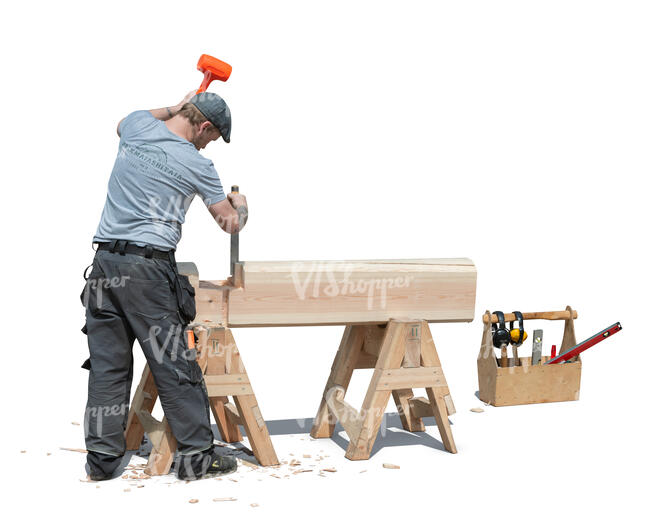 cut out carpenter working